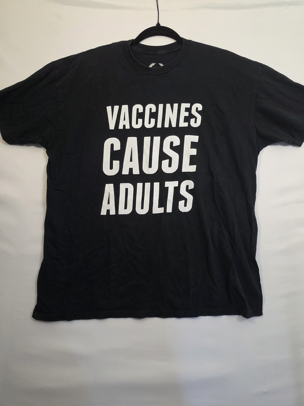 TeePublic Vaccines Cause Adults Black Graphic T Shirt XL Medical Nurse